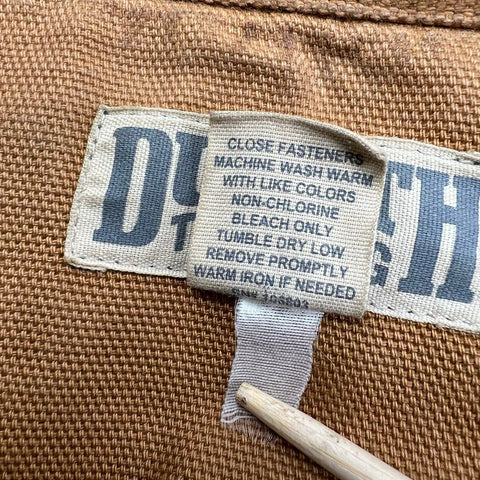 Duluth Trading Co Men's Fleece Lined Canvas Shirt Jac Jacket Brown 2XL