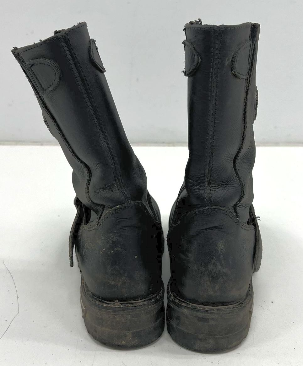 Milwaukee Leather MBM9020 Black Leather Motorcycle Boots Men's Size 7.5