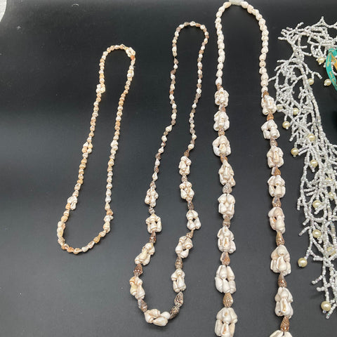 Antica Sartoria Giacomo Cinque Shell & Beaded Coastal Necklace Jewelry Lot of 5