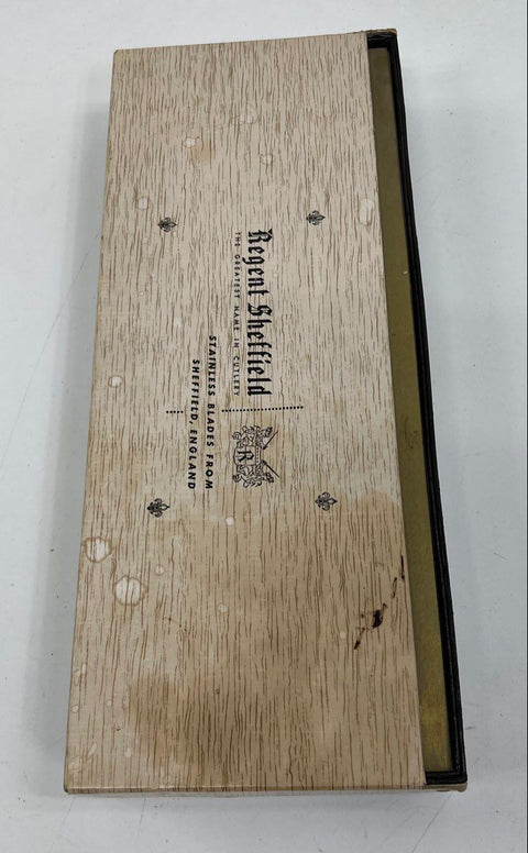 Regent Sheffield Carving & Steak Knife Set Vintage Stainless 11pc Boxed