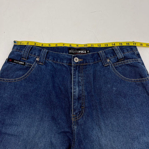 Vintage Y2K Southpole Baggy Carpenter Denim Jeans Blue Skater Sz 36x30