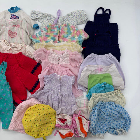 Vintage 80s 90s Doll Clothes Lot Mixed Heart to Heart La Baby Sweaters Dresses