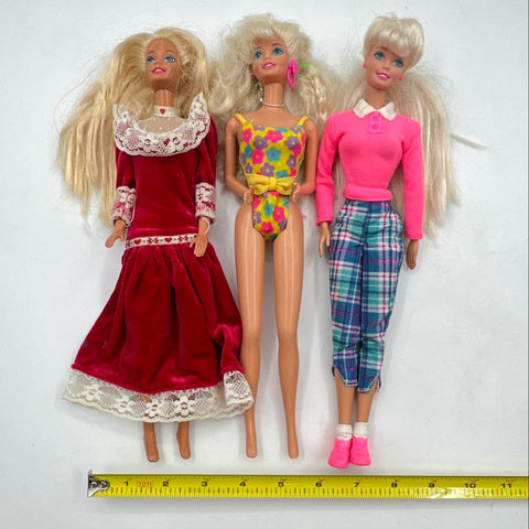 Vintage Barbie Doll Lot Mattel 3 Dolls with 1965 Francie Vinyl Carrying Case