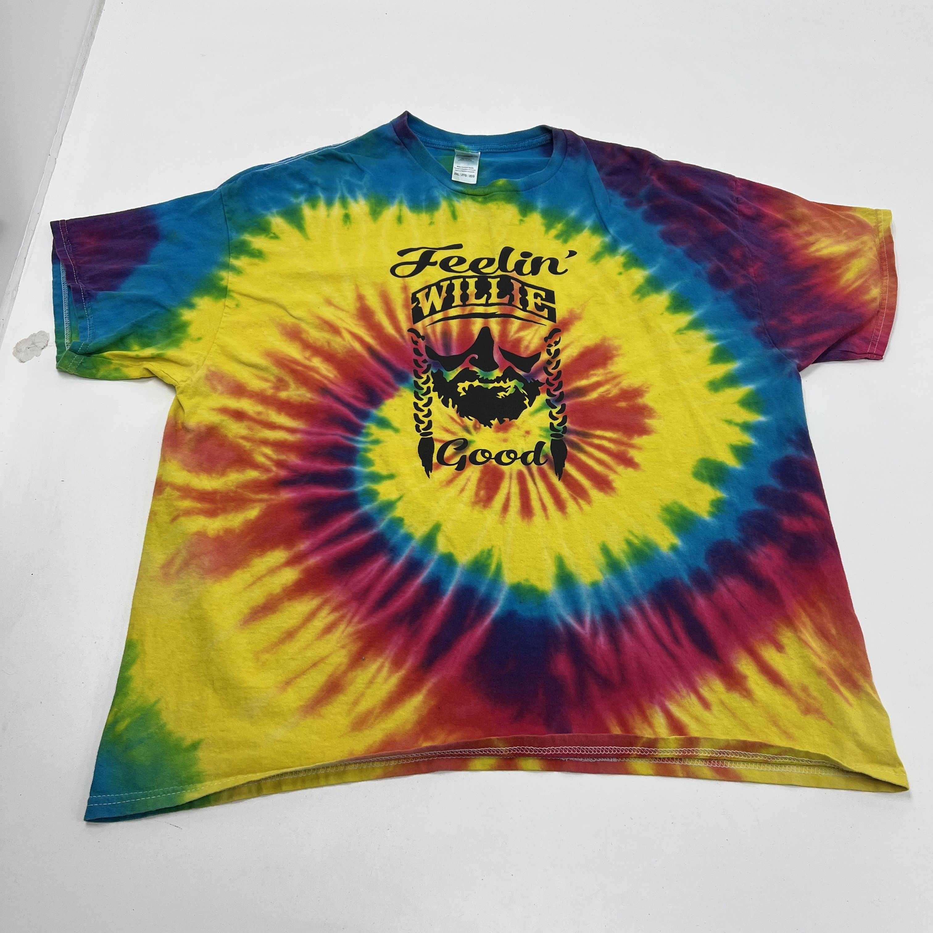 Colortone Tie Dye 'Feelin' Willie Nelson T-shirt Unisex Size XL