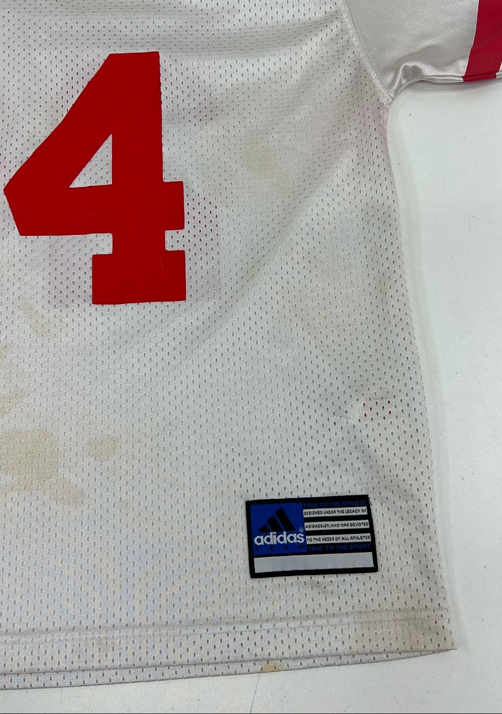 Adidas Nebraska Huskers White #24 Football Mesh Jersey Youth Size YL