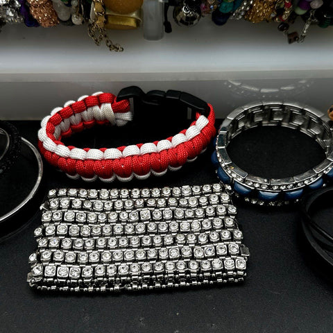 Vintage to Modern Mixed Costume Jewelry Lot of 35+ Bracelets Bangles Cuffs