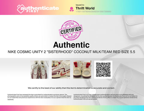 Nike Cosmic Unity 2 Sisterhood Coconut Milk Basketball Shoes Womens Size 5.5 COA