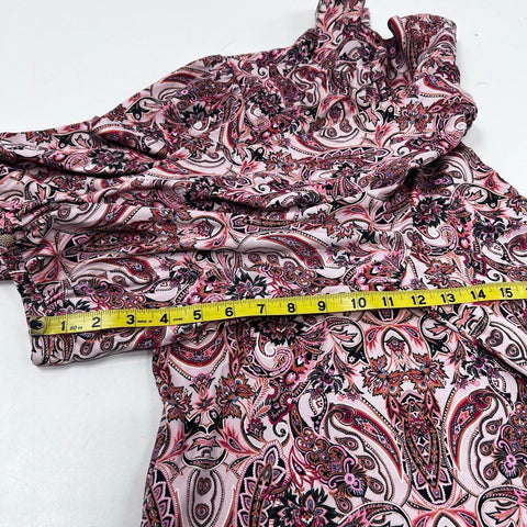 Tyler Boe Women's Paisley Mock Neck Balloon Sleeve Shift Dress Multi Sz XL NWT