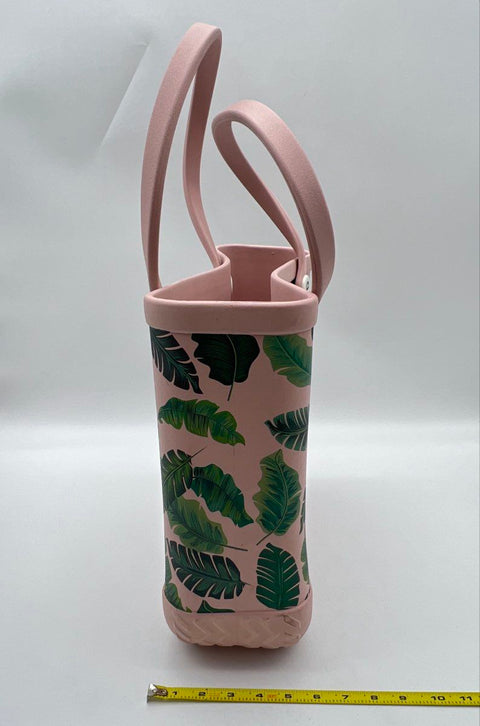Bogg Bag Pink Tropical Palm Leaf Baby Bogg Bag Small Tote Beach Bag Washable