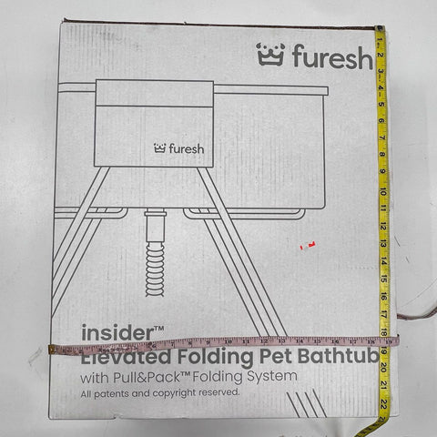 Furesh insider Elevated Folding Pet Bathtub Gray Portable Wash Station New