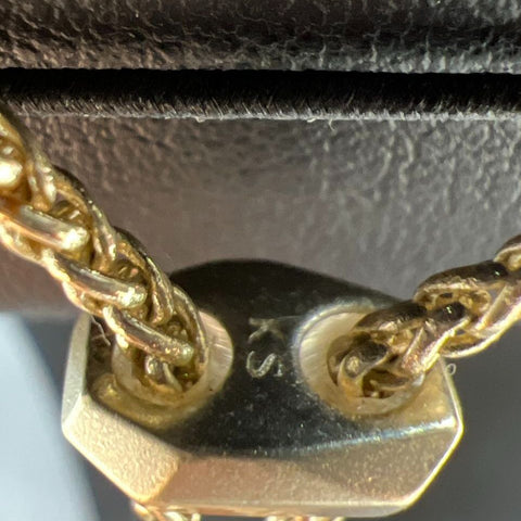 Kendra Scott Blue Beaded Tassel Gold Tone Necklace 32g
