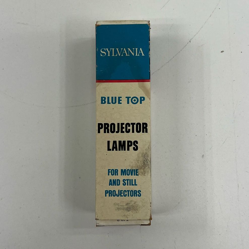 IOB Vintage Sylvania Movie & Still Projector Lamp Bulb Blue Top 300w Light Bulb
