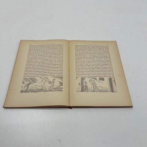 Vintage Candide by Voltaire Hardcover Book Illustrated Red Cloth Gilt Title