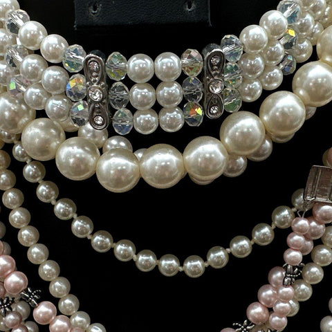 Faux Pearl Costume Jewelry Lot Vintage to Modern Necklaces Multi-Strand