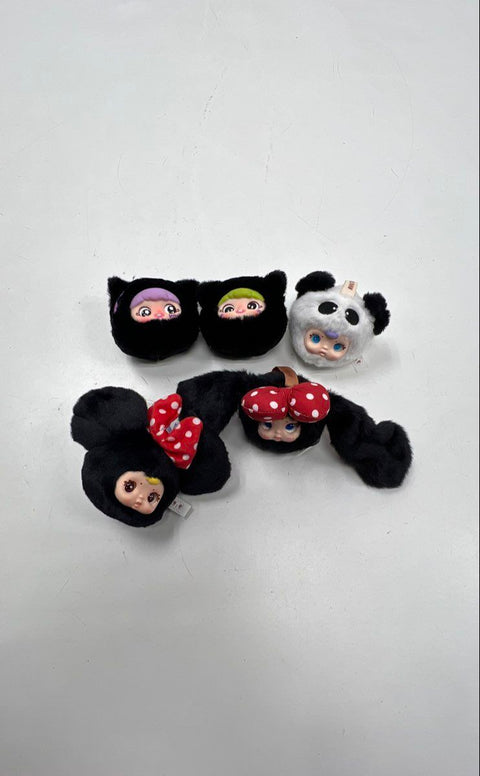 Bossi Barea San Xiao Miao Fuzzy Monster Plush Keychain Bag Charm Lot of 11