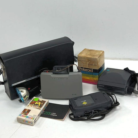 Vintage Polaroid Camera Lot Spectra Captiva SLR Land Camera The Button 4 Cameras