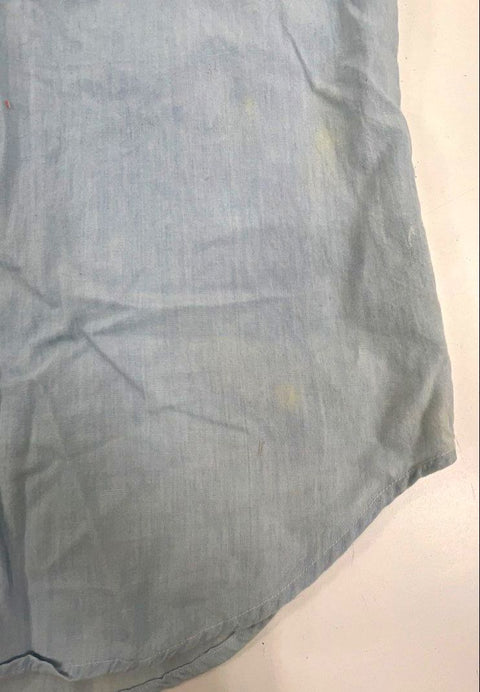 Vintage 90s The Shirt Inc Beaded Southwestern Aztec Chambray Shirt Sz M