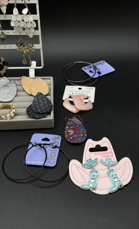 Claire's Sugarfix Maurices Costume Jewelry Lot 25+ Pairs Earrings Hoops Dangle