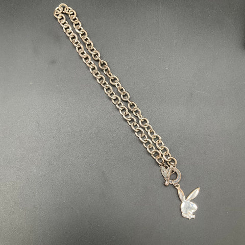 Playboy Fashion Jewelry Lot Necklace Hoop Stud Hook Earrings Rhinestone Bunny