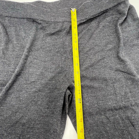 Eileen Fisher Charcoal Gray Knit Straight Leg Cropped Pants Women's L