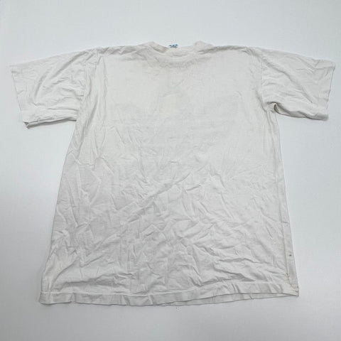 Vintage 90s Adidas Trefoil Big Logo T-Shirt Single Stitch Made USA Sz L