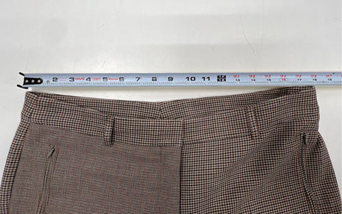 Akris Punto Women's Brown Houndstooth Tapered Dress Pants Sz 12