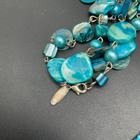 Fashion Jewelry Lot 9 Necklaces Boho Southwestern Faux Turquoise Shell Beaded