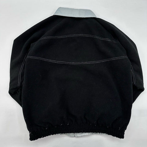 NFL Raiders Men's Reversible Fleece Windbreaker Jacket Black Gray Sz XL
