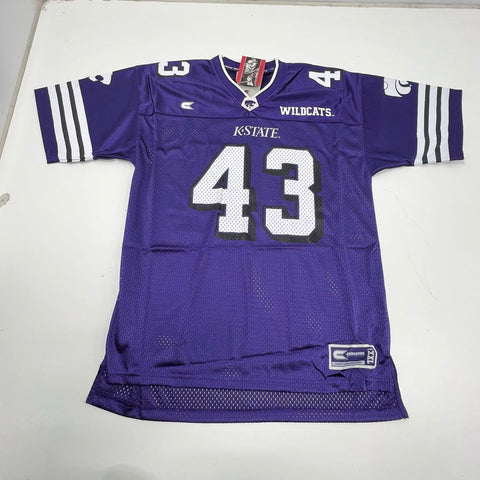 NWT Y2K Colosseum K-State Wildcats Purple Football Jersey #43 Men's Size L