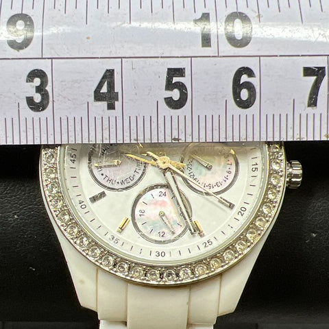 White Fossil ES-1967 Watch New Battery