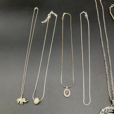Fashion Costume Jewelry Necklace Lot of 12 Silver Gold Pendants Cross Horse