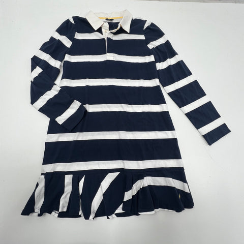 NWT Nautica Navy Blue White Striped Rugby Polo Drop Waist Dress Women's XL
