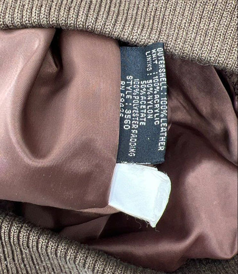 Wilsons Adventure Bound Brown Vintage 90s Cracked Leather Bomber Jacket Men's XL