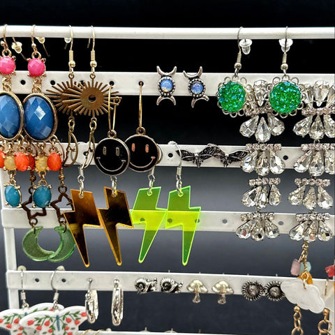 Wild Fable Style & Co Marlene VanBeek Mixed Style Earrings Jewelry Lot of 35