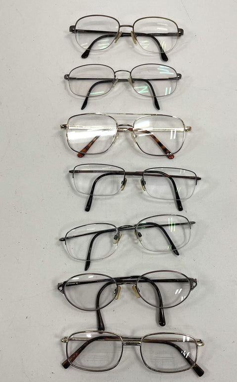 Lot of 13 Mixed Eyeglass Frames Glasses Reading Aviator Cat Eye Parts Crafts