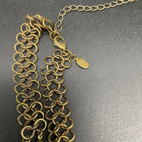 Cookie Lee Costume Jewelry Lot of 2 Necklaces Gold Tone Silver Tone Boho Style
