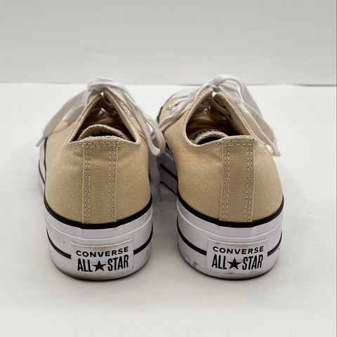 Converse Chuck Taylor All Star Lift Platform Low Top Beige Women's Size 7.5