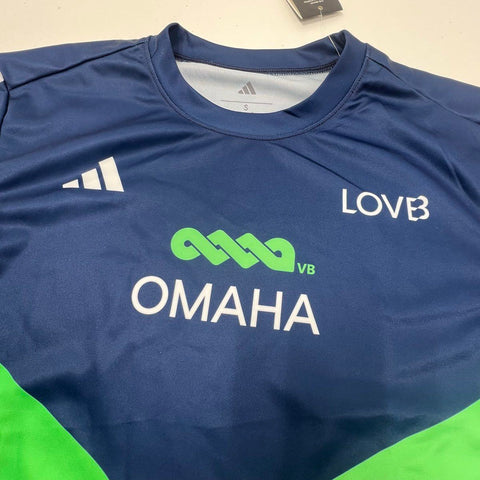 Adidas NWT Men's LOVB Omaha League One Volleyball Jersey Navy Green Size S