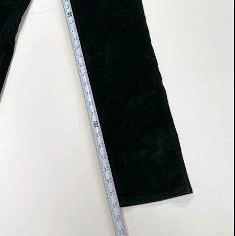 Brax Women's Style Mary Slim Fit Green Velvet Motion Pants Sz 44 US 18R NWT