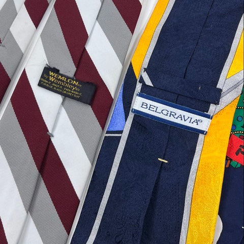 Lot of 10 Men's Neckties Vintage 90s Disney Looney Tunes Peanuts Tabasco