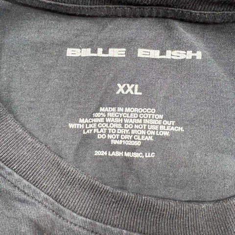 Billie Eilish Hit Me Hard And Soft Tour T-Shirt Black Graphic Concert XXL