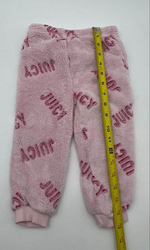 Juicy Couture Baby Pink Fluffy Logo Two Piece Pajama Set Size 24M