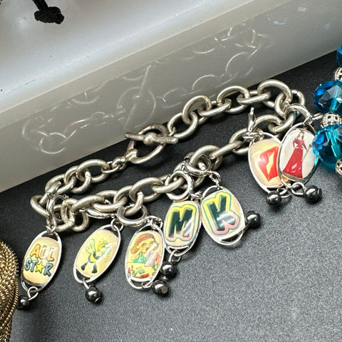 Costume Jewelry Lot of 25+ Vintage & Modern Bracelets Bangles Rhinestone Charms