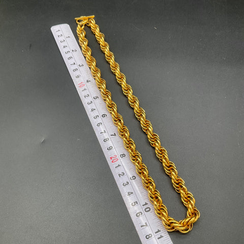Vintage Anne Klein Gold Tone Multi-Link Chain Necklace Toggle Clasp Lion Tag 18"