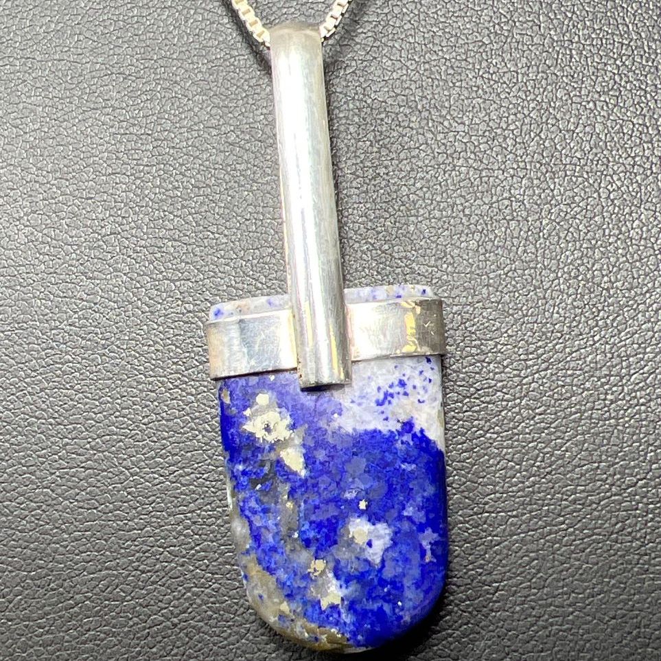 Sterling Silver Sodalite Pendant Necklace 14g