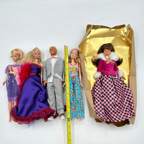 Barbie & Ken Doll Lot Mattel Vintage 1990s 2000s Mixed Outfits 5 Pieces