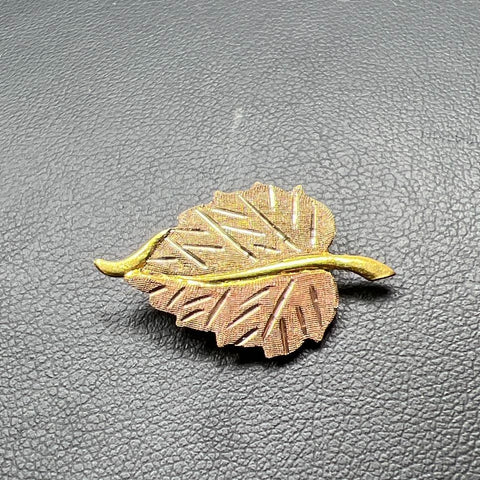 12K Black Hills Gold Leaf Pin 1.73g
