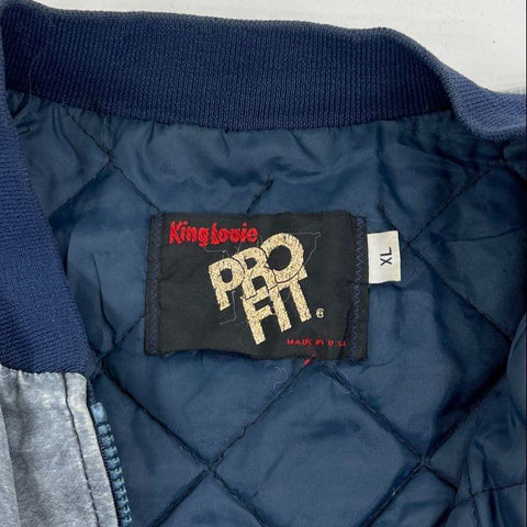 Vintage 80s Coors Light Acid Wash Bomber Jacket King Louie USA Made Sz XL