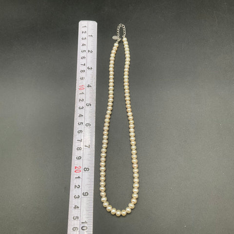 Stauer 6mm Cultured Pearl Necklace Creamy White 18-20" Adjustable Length