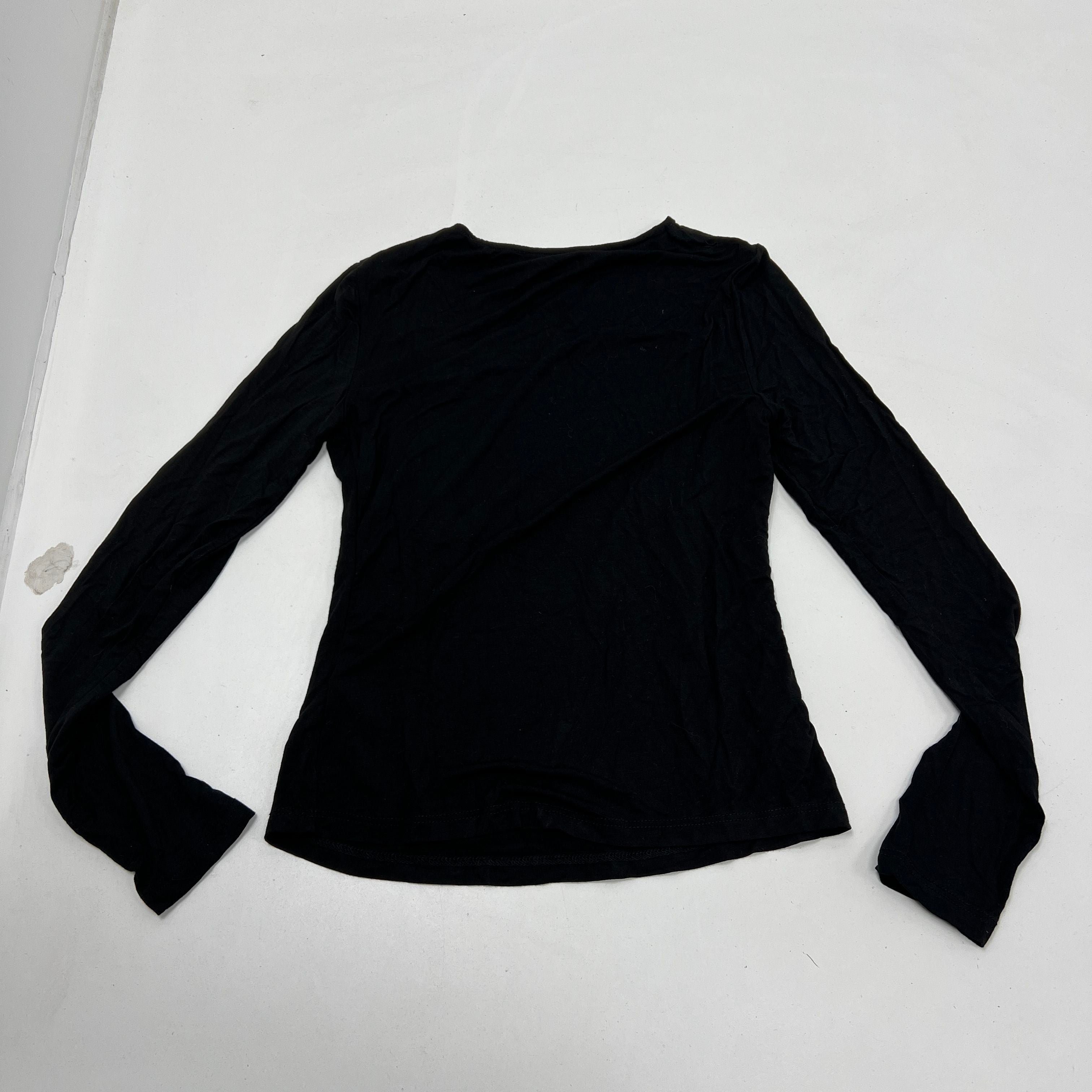 Bohme Solid Black W/ Chest Cutout Long Sleeve Women's Size XS